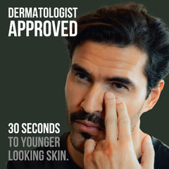 RUGGED & DAPPER cream being applied on hand to demonstrate non-greasy finish