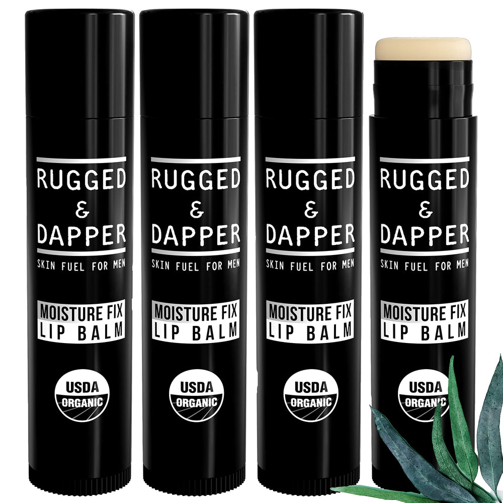RUGGED & DAPPER front packaging showing four tubes and matte finish benefit