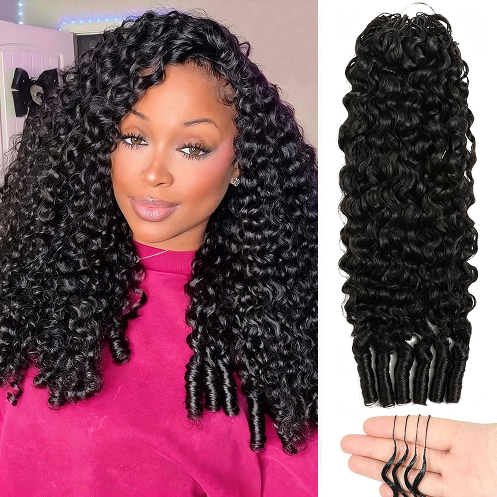 RUI MEI SI front packaging showing 20 inch Burmese curly hair and ready-to-install benefit