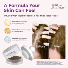 Rumi Cosmetiques close-up of powder texture demonstrating blendable, natural finish