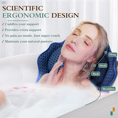 RUVINCE suction cups detail securing pillow to tub surface