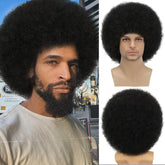 Sabosi front view afro wig showing natural retro volume and confident style