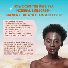 SAFE SEA tube cap and label close-up highlighting instructions and ingredients
