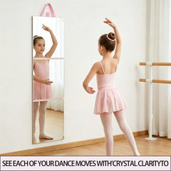 SAFEE MRROR fully unfolded 48x12 inch mirror showing full-length reflection benefit
