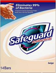 Safeguard front packaging showing 14 bars and value for families