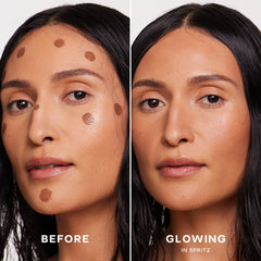 Saie Dew Bronze chunky doe-foot applicator demonstrating targeted, mess-free placement
