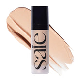 Saie front packaging Warmglow mini showing compact travel-size and brand
