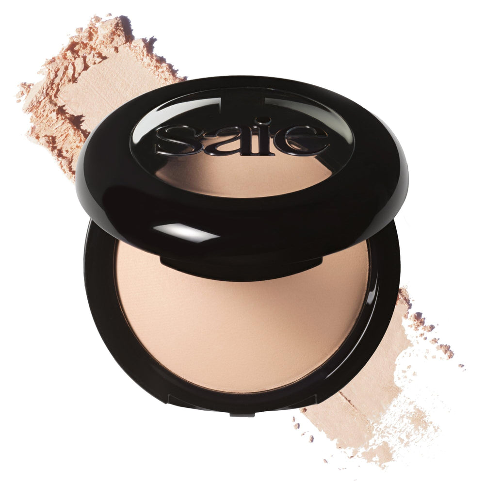 Saie Slip Tint compact front view showing clean packaging and portable size