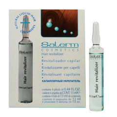 SALERM Energy applied to towel-dried hair demonstrating visible smoothing benefit