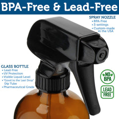 Sally's Organics bottle held in hand to show size and ergonomic handling advantage
