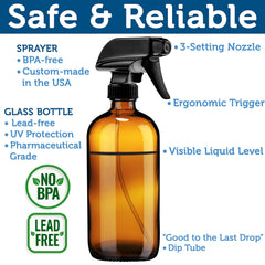 Sally's Organics bottle spraying aromatherapy mist illustrating even dispersion