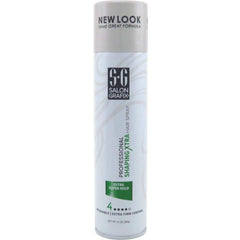 Salon Grafix hairspray applied to styled hair delivering long-lasting shape