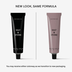 Salt & Stone tube cap open displaying convenient travel-friendly design