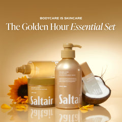 Saltair ingredients label close-up highlighting ceramides and nourishing oils