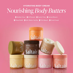 Saltair body butter applied on forearm demonstrating hydration benefit