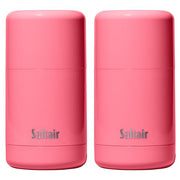 Saltair Pink Beach front packaging showing two travel deodorant sticks for convenience