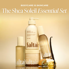 Saltair cream on palm being applied for quick-absorption and non-greasy benefit