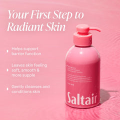 Saltair creamy lather texture demonstrating rich suds and gentle cleansing