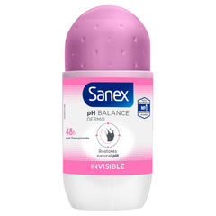 Sanex roll-on cap and applicator closeup demonstrating leak-resistant design