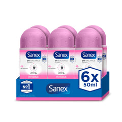 Sanex roll-on front packaging showing size and branding for easy selection