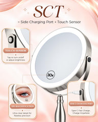 SANFANGIE 1X full-face side displaying natural reflection for overall makeup
