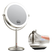 SANFANGIE front view of 9-inch mirror showing clear magnification and neat design benefit