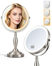 SANFANGIE front view showing LED ring and clean reflection for accurate makeup