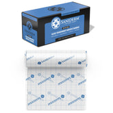 Saniderm roll front packaging showing brand and sterile benefit