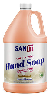 Sanit foaming soap gallon front view showing packaging and refill advantage