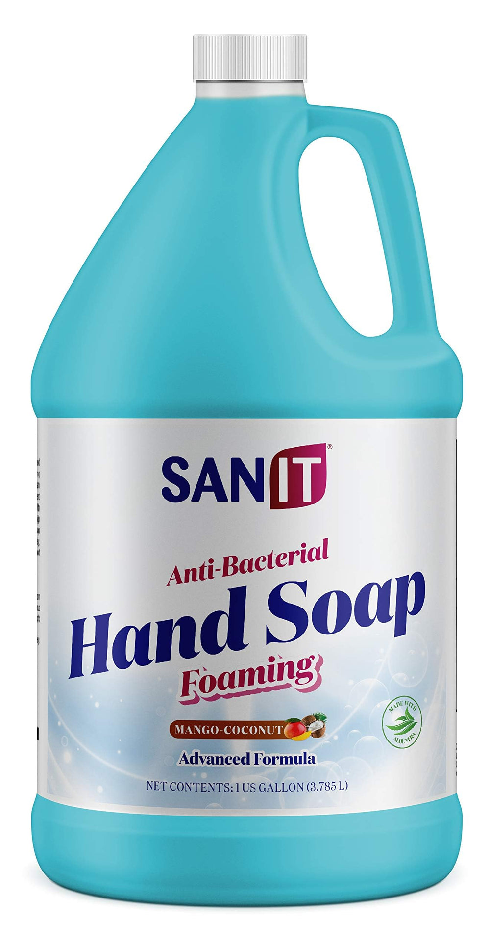 Sanit gallon front label showing scent and refill benefit