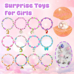 Santrela revealed bracelet toy beside dissolved bath bomb for a playful surprise