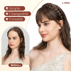 SARLA side bangs detail highlights angled cut for playful styling