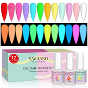 SAVILAND front view of 12-bottle set showing neon color range and gifting appeal