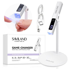 SAVILAND front view with stand showing compact, hands-free convenience