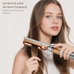 SAZIKA airflow attachment connected to Dyson Airwrap showing easy compatibility
