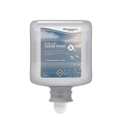 SC Johnson Professional foam soap dispensed into hands, supports gentle effective washing