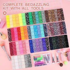 SCENIXE AB-coated gem detail catching light to boost sparkle on finished crafts