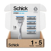 Schick Hydro front packaging showing kit contents and benefits