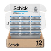 Schick front packaging showing 12 refill cartridges and product benefits