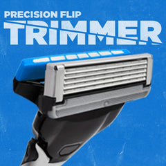 Schick Hydro flip trimmer open for precise hard-to-reach trimming