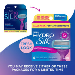 Schick Hydro Silk moisturizing strip detail showing shea butter hydration