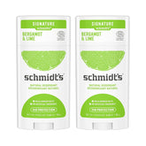 Schmidt's Bergamot & Lime front packaging shows fresh citrus scent and benefits
