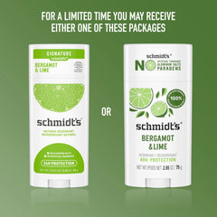 Schmidt's ingredients label showing botanicals and magnesium, transparent formulation