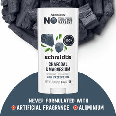 Schmidt's ingredients label displaying plant-based components and vegan certification