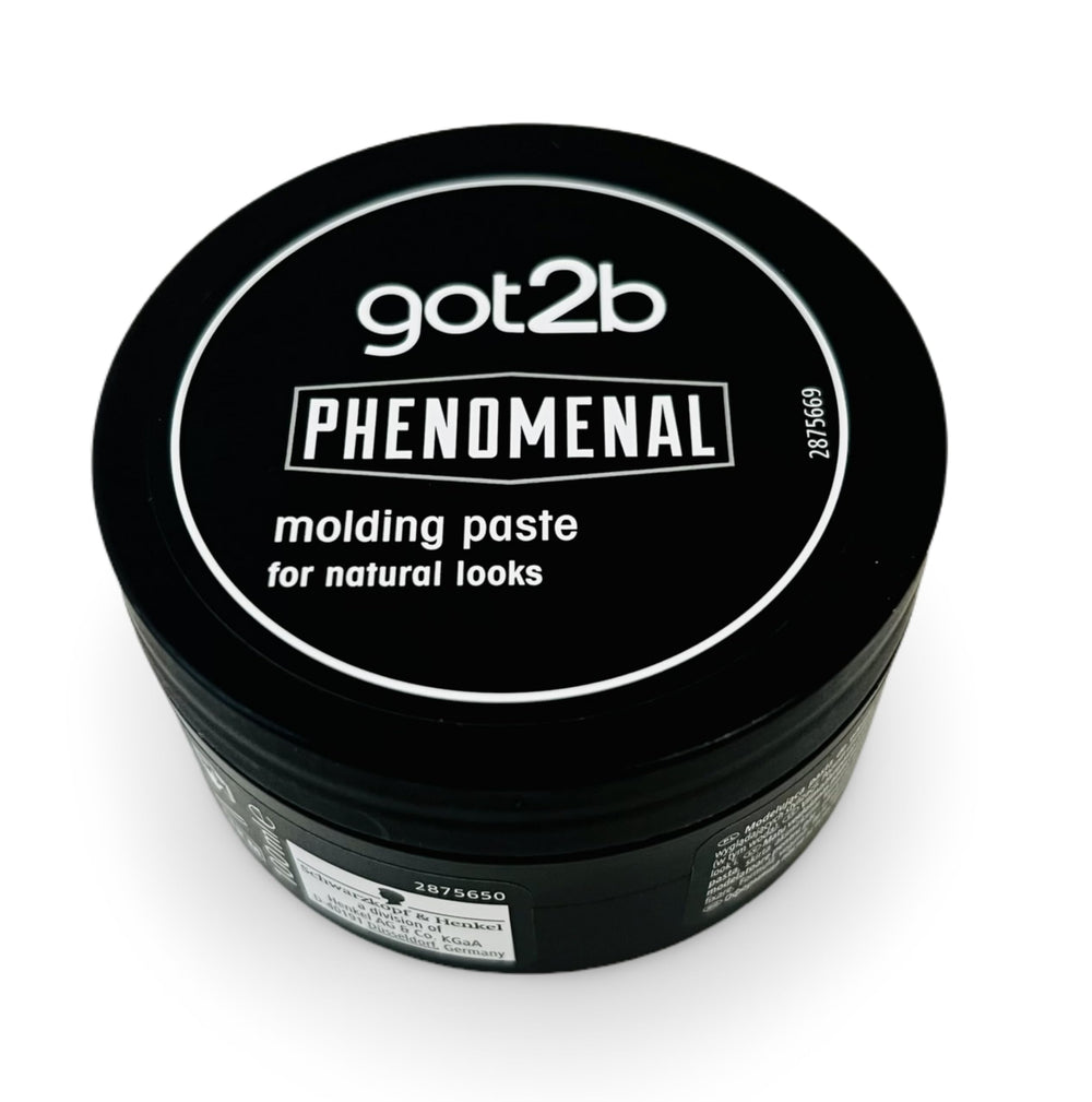 Schwarzkopf got2b jar front view showing label and compact size for easy storage