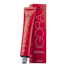 Schwarzkopf Igora Royal tube front view showing label and professional creme benefits
