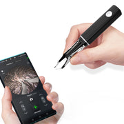 scopepick front view showing tweezer and built-in camera for precise grooming