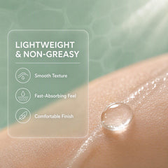 Sdatie used on neck fold showing smooth, non-greasy finish