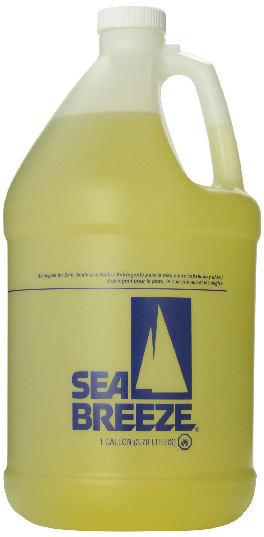 Seabreeze gallon front label showing product name and size, clear bulk supply benefit