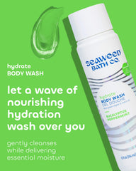 Seaweed Bath Co. pump dispenser close-up for easy pouring and mess-free use